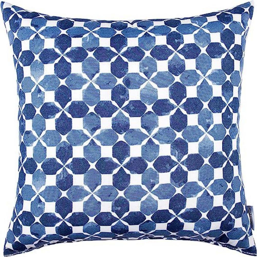 Blue Geometric Pattern Square Outdoor Cushion Set