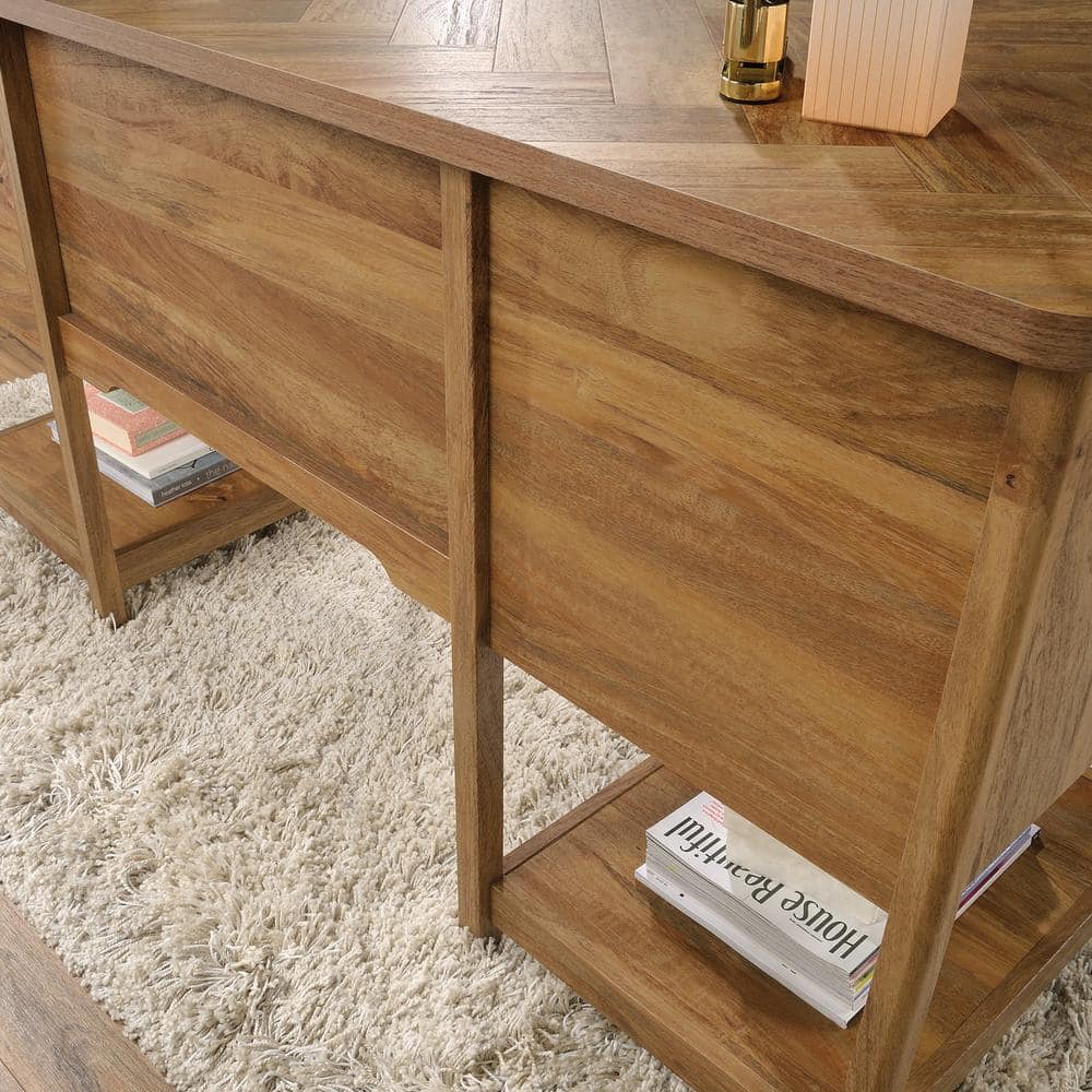 Sindoori Mango Wood Desk with Drawers and Filing Cabinet