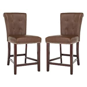 Taylor 40.5 in. Brown Wood Counter Stool (Set of 2)