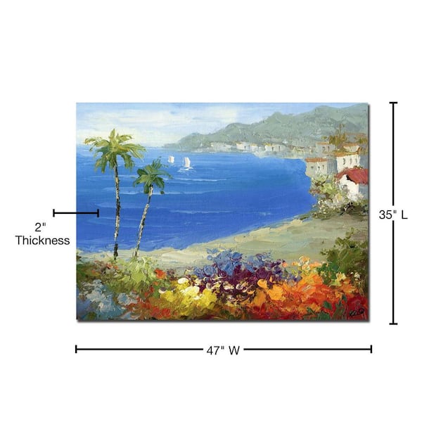 Trademark Fine Art 35 in. x 47 in. Mideterreanean Beach Canvas Art