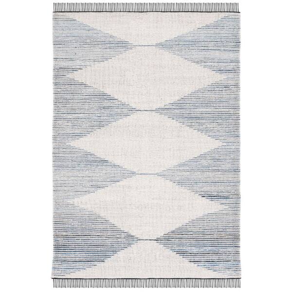 SAFAVIEH Kilim Blue/Ivory 5 ft. x 8 ft. Striped Solid Color Area Rug  KLM309L-5 - The Home Depot