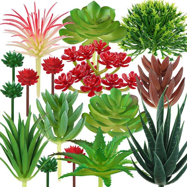 Unbranded 16pcs Artificial Succulent Plants Colorful Indoor Outdoor Fake  Mini Plant Decorative Unpotted for Home Office 59B1124C1947