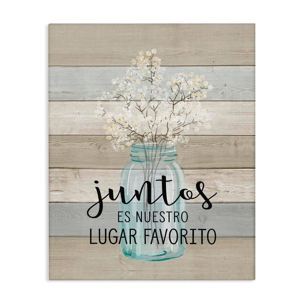 Our Favorite Place Flowers by Lettered and Lined Gallery Wrapped Unframed Typography Graphic Art Print 20 in. x 16 in. price history on PriceWatchPro