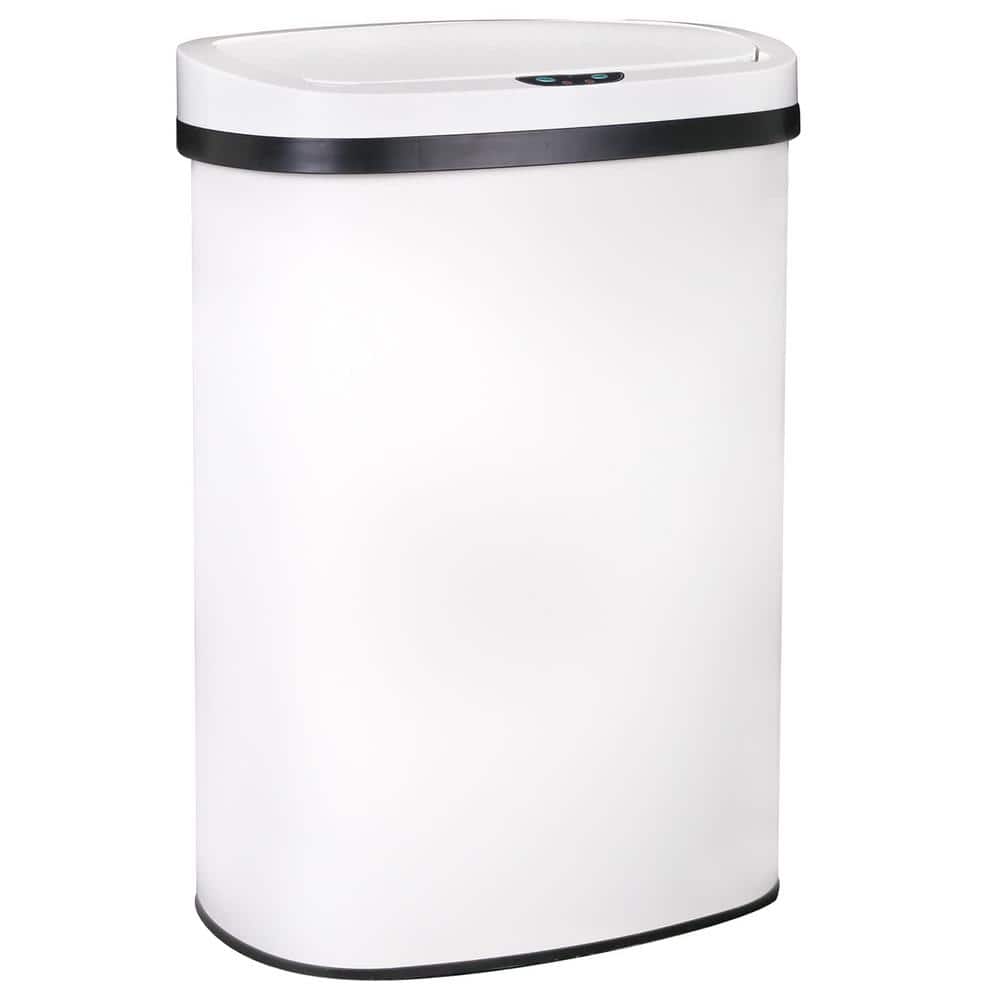 Automatic 13 Gal. White Metal Household Trash Can Touchless Lid price history on PriceWatchPro