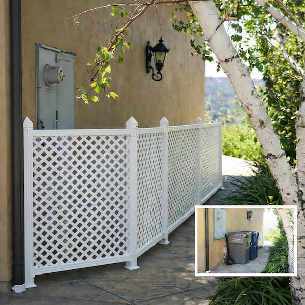 SnapFence Quick Assembly, White PVC Modular Surface-Mount Fence