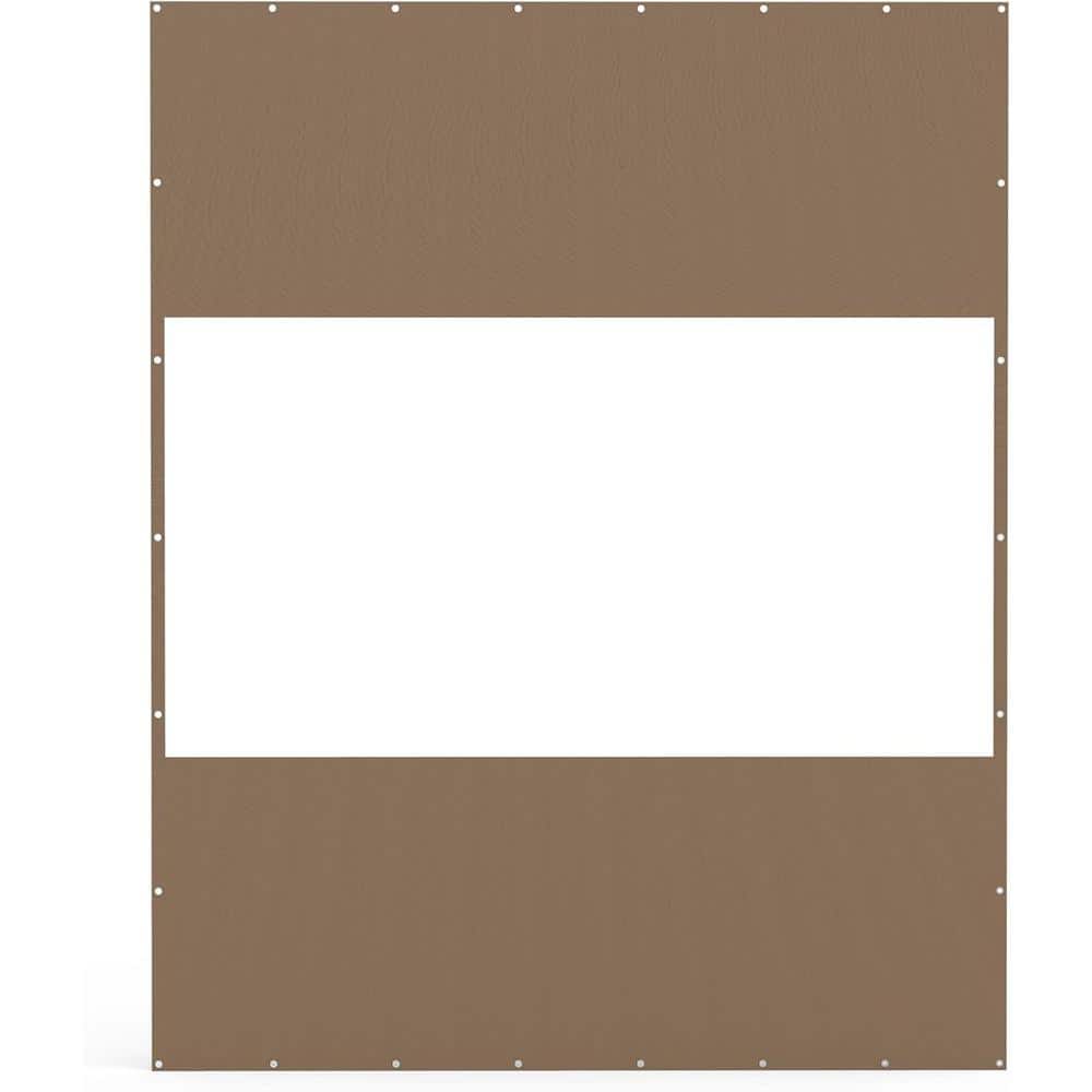 Heavy Duty Outdoor Clear Panel Curtain (10 ft. H x 8 ft. W, Brown)