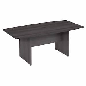 71.54 in. Boat Top Storm Gray Conference Table Desk