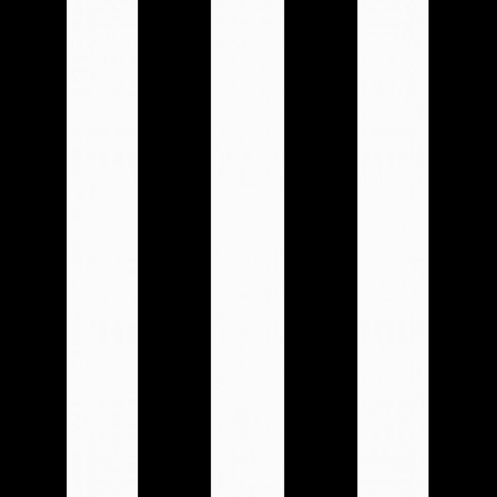 Black and White Striped Polyester Dining Chair Cushions, Set of 2
