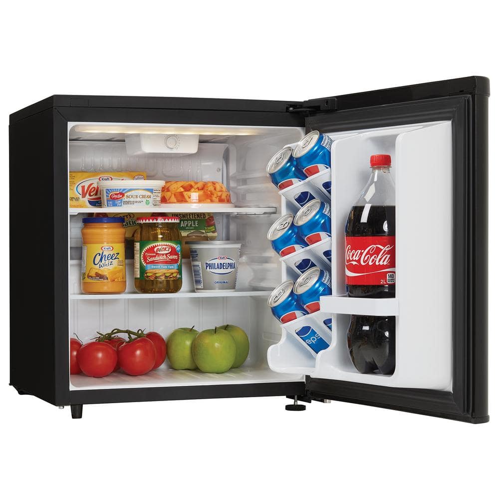 Danby 1.7 cu. ft. Black Compact Refrigerator with Glass Shelves