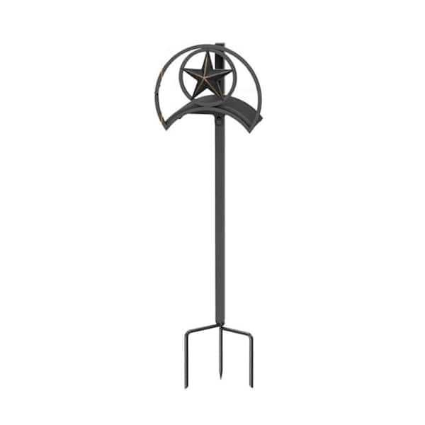 Free-Standing Decorative Garden Hose Holder Durable Steel Rack Sturdy Hose Storage Holds 125ft 5/8-Inch