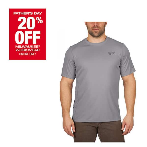 Gen II Men's Work Skin 2XL Gray Light Weight Performance Short-Sleeve T-Shirt