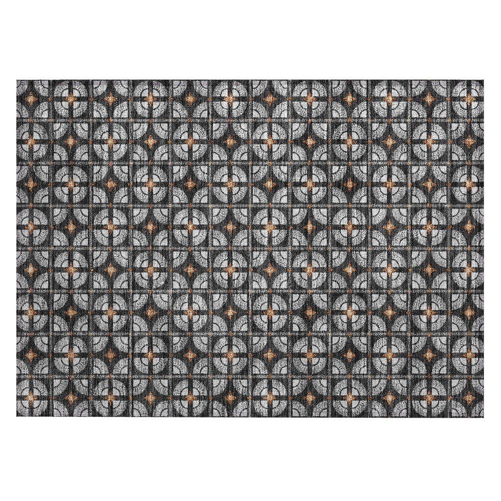 Chantille Machine Washable Indoor/Outdoor Abstract ACN2552 Black 2 ft. x 3 ft. Accent Rug price history on PriceWatchPro