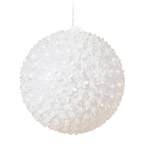 9.8 in. Dia LED Lighted Hanging Multi-Color Starlight Sphere Ball Christmas Decoration