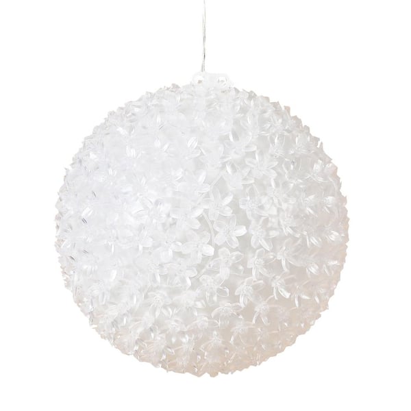 LuxenHome 9.8 in. Dia LED Lighted Hanging Multi-Color Starlight Sphere Ball  Christmas Decoration WHHD651 - The Home Depot