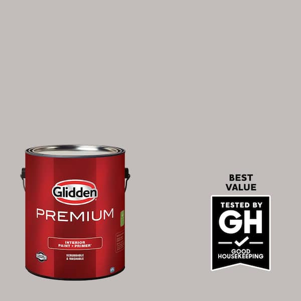Glidden Premium 1 gal. PPG1005-3 Gray Shadows Flat Interior Latex Paint