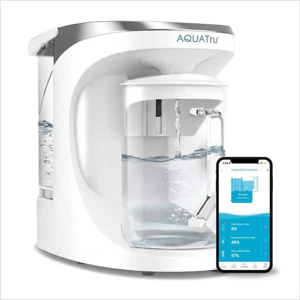 Countertop Reverse Osmosis Water Purifier in White with 4-Stage Filtration and PFAS Removal