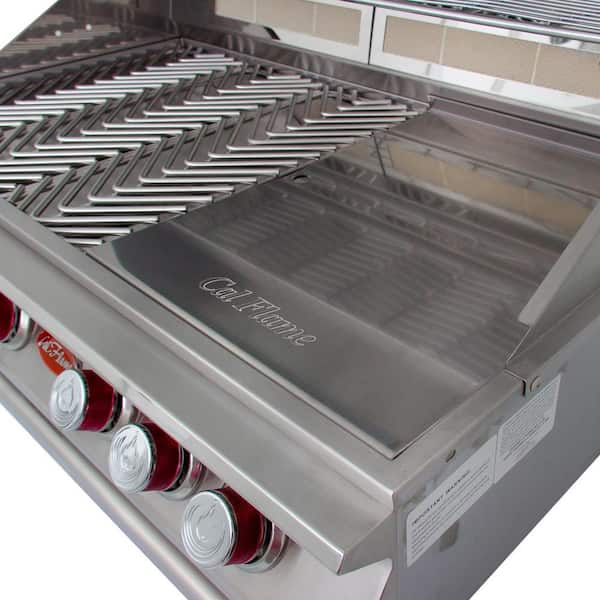 Cal Flame Top Gun 40 Inch 5 Burner Built-In Convection Grill BBQ19875C //