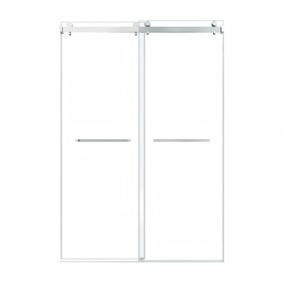 "54""W x 76""H Frameless Double Sliding Shower Door, 10mm SGCC Tempered Glass, Chrome Stainless Steel Hardware" price history on PriceWatchPro