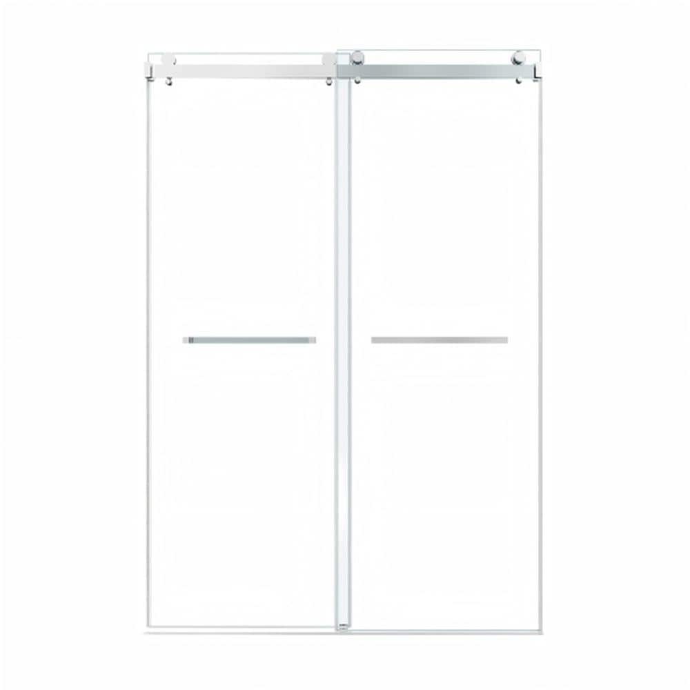 "60""W x 79""H Frameless Double Sliding Shower Door, 10mm SGCC Tempered Glass, Chrome Stainless Steel Hardware" price history on PriceWatchPro