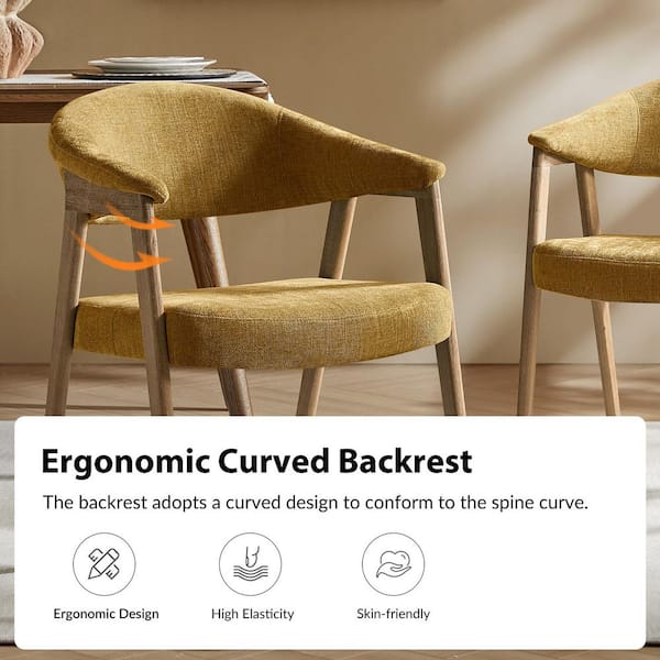 JAYDEN CREATION Elisa Golden Polyester Mid-Century Modern Dinning