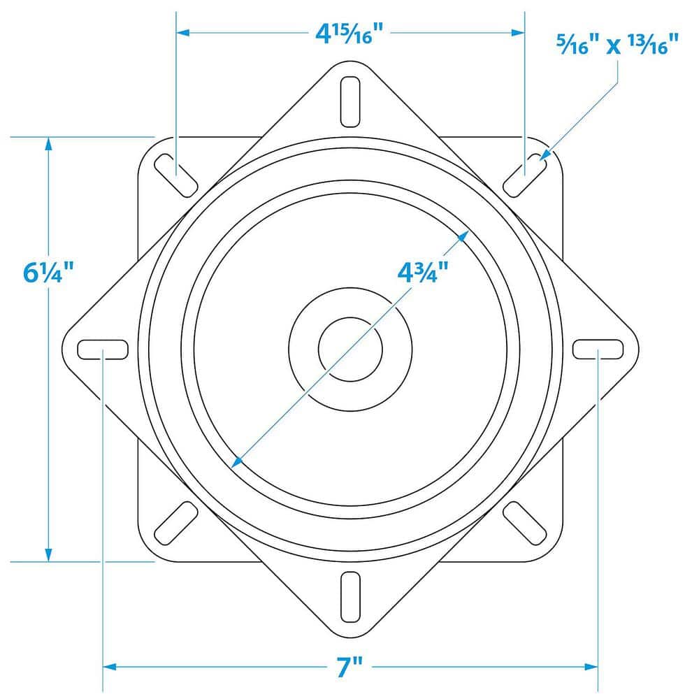 360-Degree Smooth Spin Marine Boat Seat Swivel, Cadmium-Plated