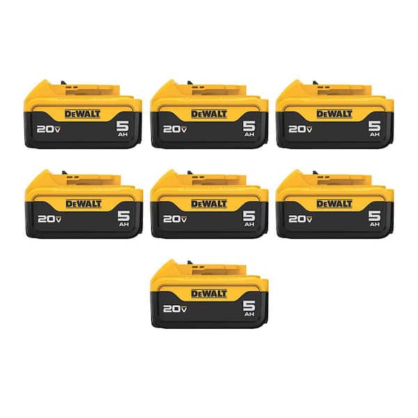 20V MAX XR Premium Lithium-Ion 5.0Ah Battery Pack (7-Pack)