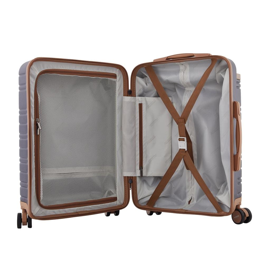 Navy Blue 2-Piece ABS Hard Shell Spinner Luggage Set