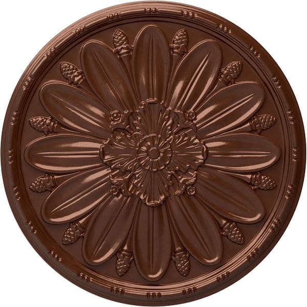 Ekena Millwork 29-7/8 in. x 1-3/8 in. Fairfax Urethane Ceiling, Copper Penny