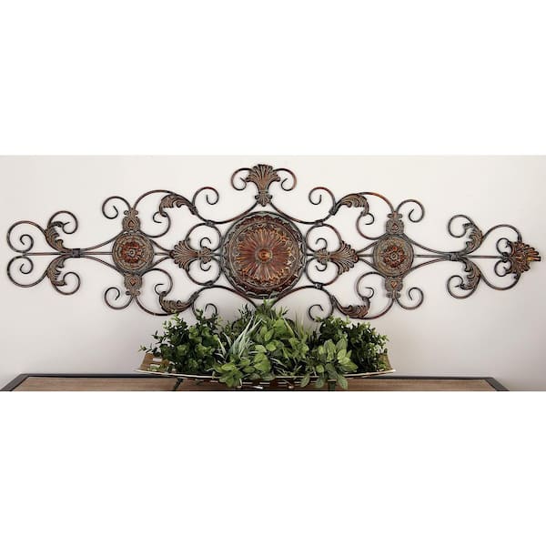 Litton Lane Metal Multi Colored Indoor Outdoor Butterfly Wall Decor with  Scroll Details 13612 - The Home Depot