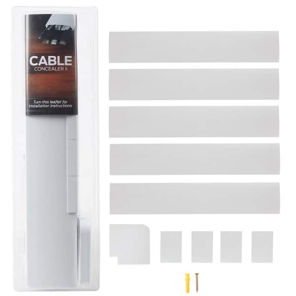 Cable Concealer on Wall Raceway-Paintable Cord Cover for Wall Mounted TVs, Cable Management Kit,Connectors Raceway