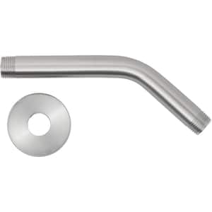 8 in. Shower Arm and Flange in Brushed Nickel