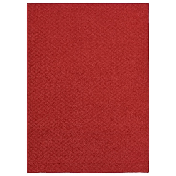 Garland Rug Medallion Chili Red 5 ft. x 8 ft. Geometric Area Rug