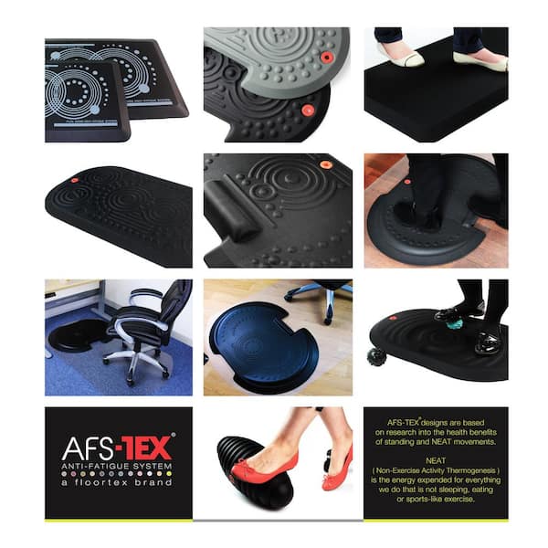AFS-TEX 2000 Black 16 in. x 24 in. Indoor Active Anti-Fatigue Mat
