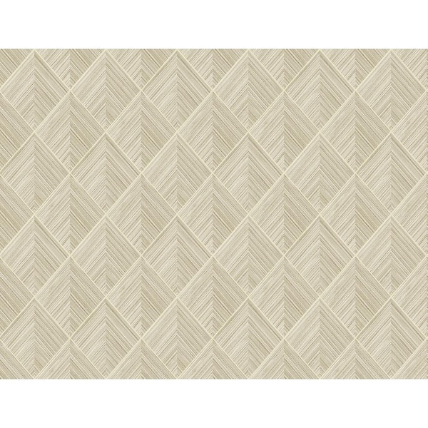 CASA MIA Art Deco Rhombus Cream Paper Non-Pasted Strippable Wallpaper Roll (Cover 60.75 sq. ft.)