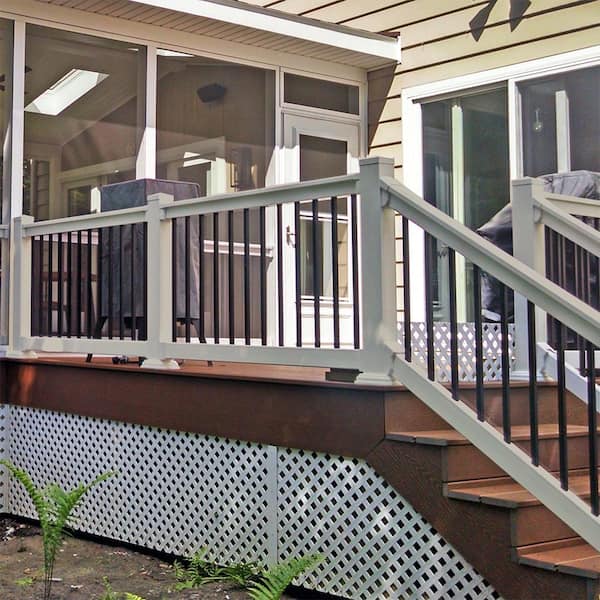 Bellaire 3.5 ft. H x 96 in. W Tan Vinyl Stair Railing Kit