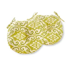 Shoreham Ikat 15 in. Round Outdoor Seat Cushion (2-Pack)