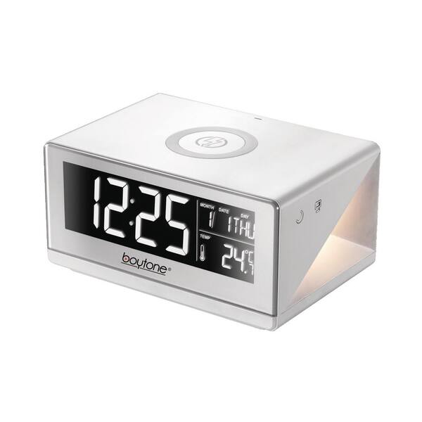 Boytone BT12W Fast Wireless Phone Charger with Alarm Clock