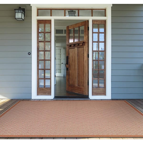 Monaco Sea Pier Sand-Salmon 9 ft. x 13 ft. Indoor/Outdoor Area Rug