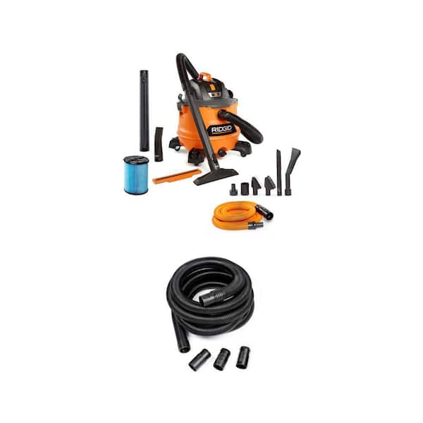 14 Gal. 6.0 Peak HP NXT Shop Vacuum with Car Kit and 2-1/2 in. x 20 ft. DUAL-FLEX Locking Hose Kit