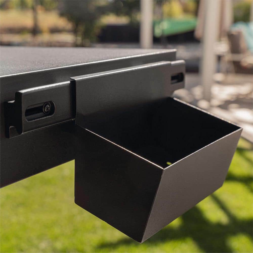 Black 36" Propane Gas Outdoor Griddle with Hood