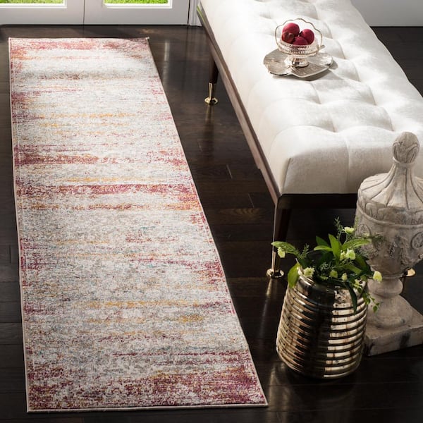 Aria Red/Cream 2 ft. x 8 ft. Border Runner Rug