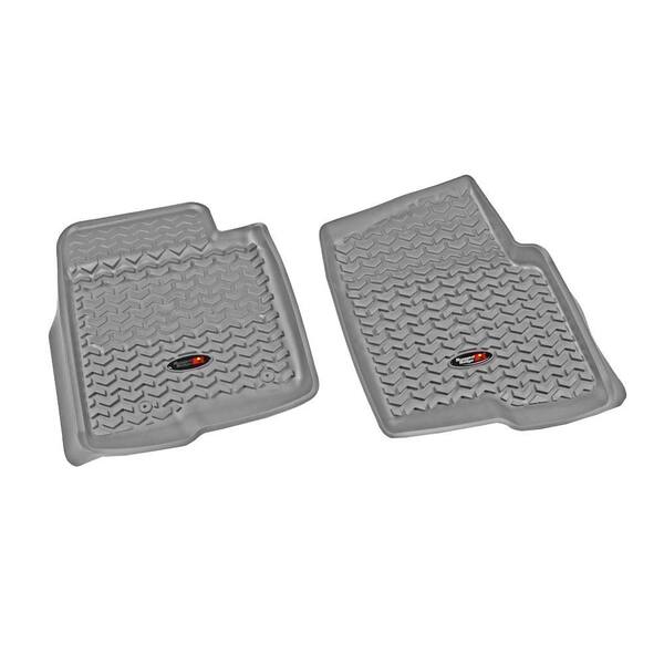 Rugged Ridge Floor Liner Front Pair Gray 2011-2013 Ford F150 All Cab
