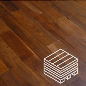 Rome Teak 1/2 in. T x 5 in. W Tongue and Groove Wire Brushed Engineered Hardwood Flooring (840 sq. ft./case)