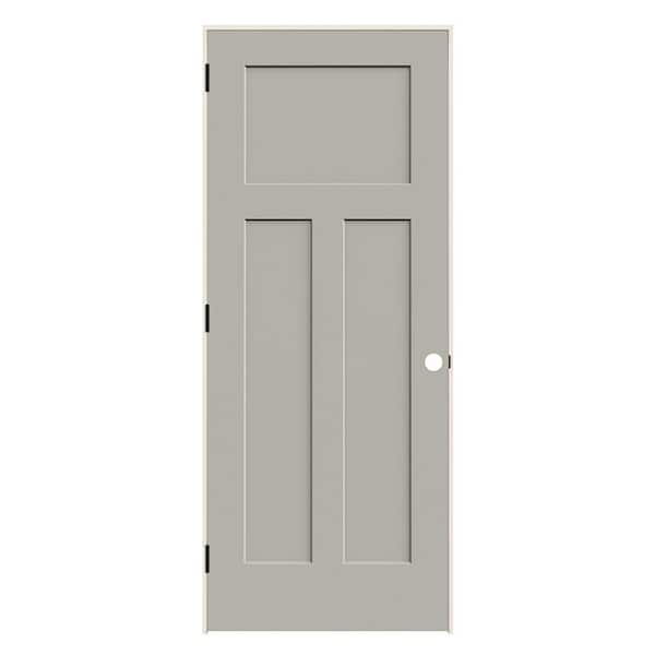 JELD-WEN 32 in. x 80 in. Craftsman Vanilla Painted Right-Hand
