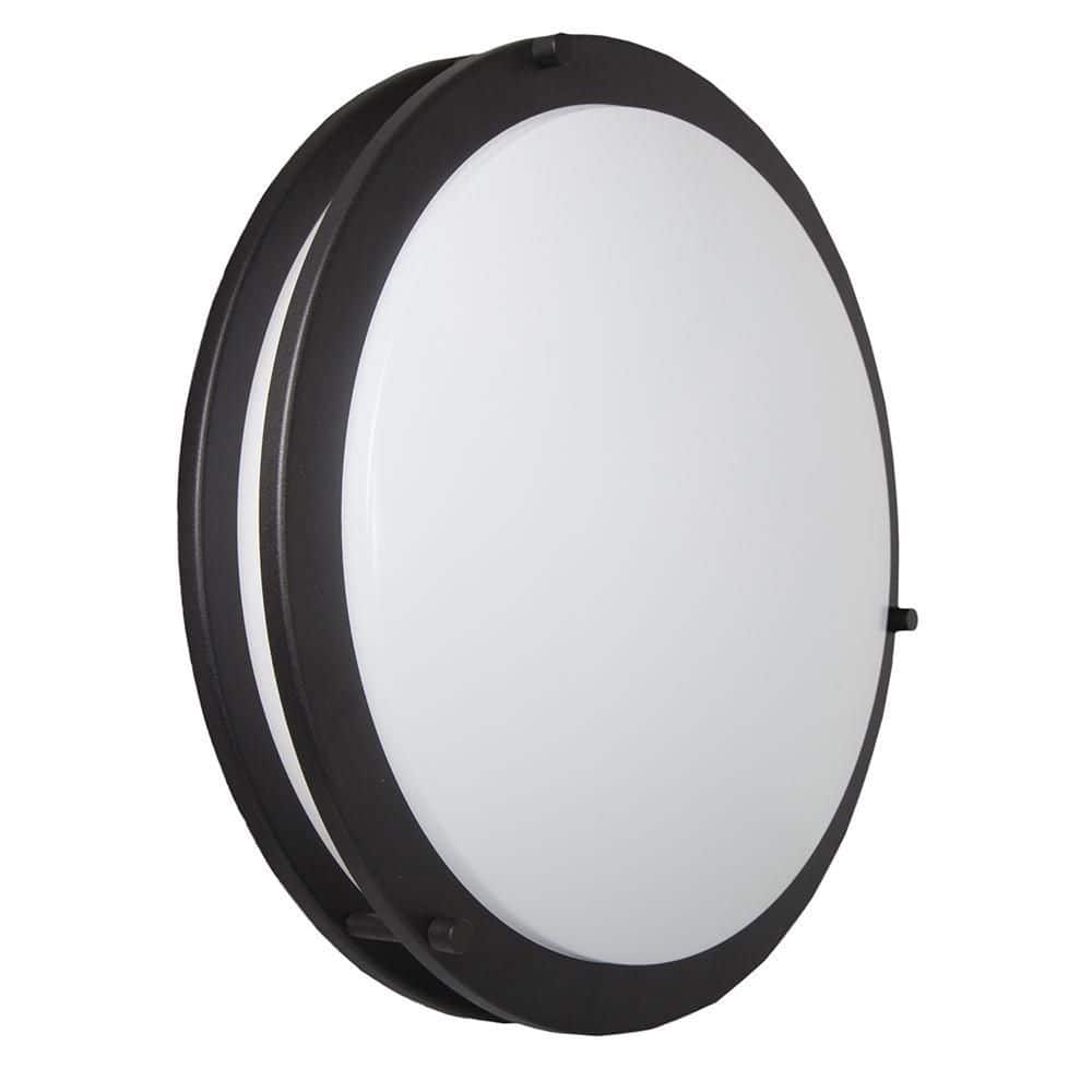 Sleek Black Satin Nickel 14" LED Ceiling Light - Energy Efficient