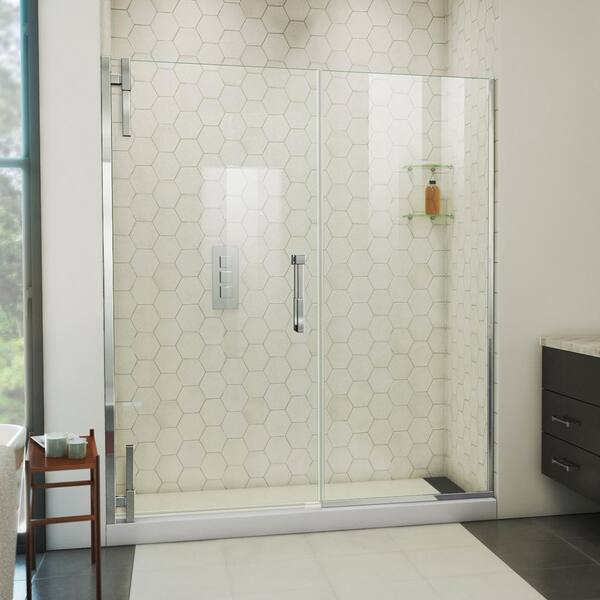 DreamLine Ascend 65-1/2 in. W x 72 in. H Pivot Frameless Shower Door in Chrome