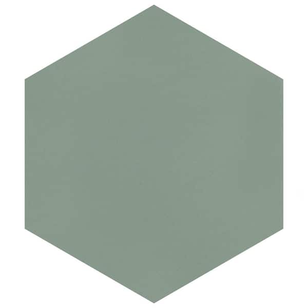 Textile Basic Hex Kale 8-5/8 in. x 9-7/8 in. Porcelain Floor and Wall Tile (11.5 sq. ft./Case)