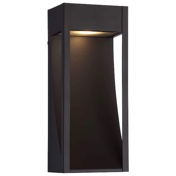 Home Decorators Collection Monticello 11.75 in. 1-Light Oil Rubbed Bronze 11.75 in Integrated LED Wall Lantern Sconce