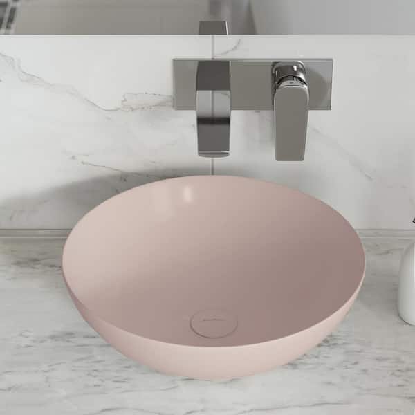 Swiss Madison Classe Vessel Sink in Matte Pink