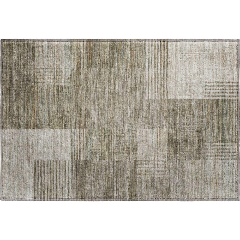 Mayfield Premium Machine Washable Abstract AMF2149 Pewter 2 ft. x 3 ft. Accent Rug price history on PriceWatchPro